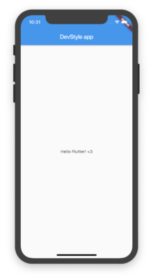 Flutter app example on iOS