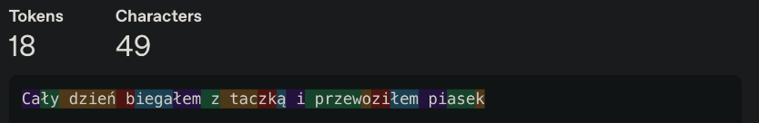 przykładowy tokenizer